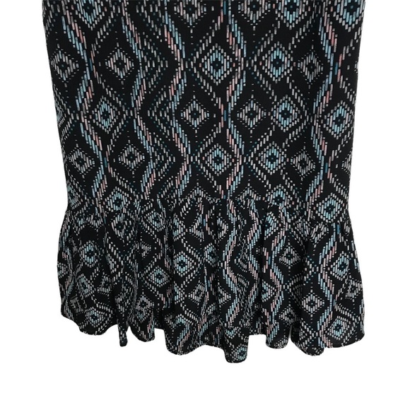 Greylin Black Multicolor Sleeveless Cut Out Back Mini Dress Approx Small - Picture 4 of 7